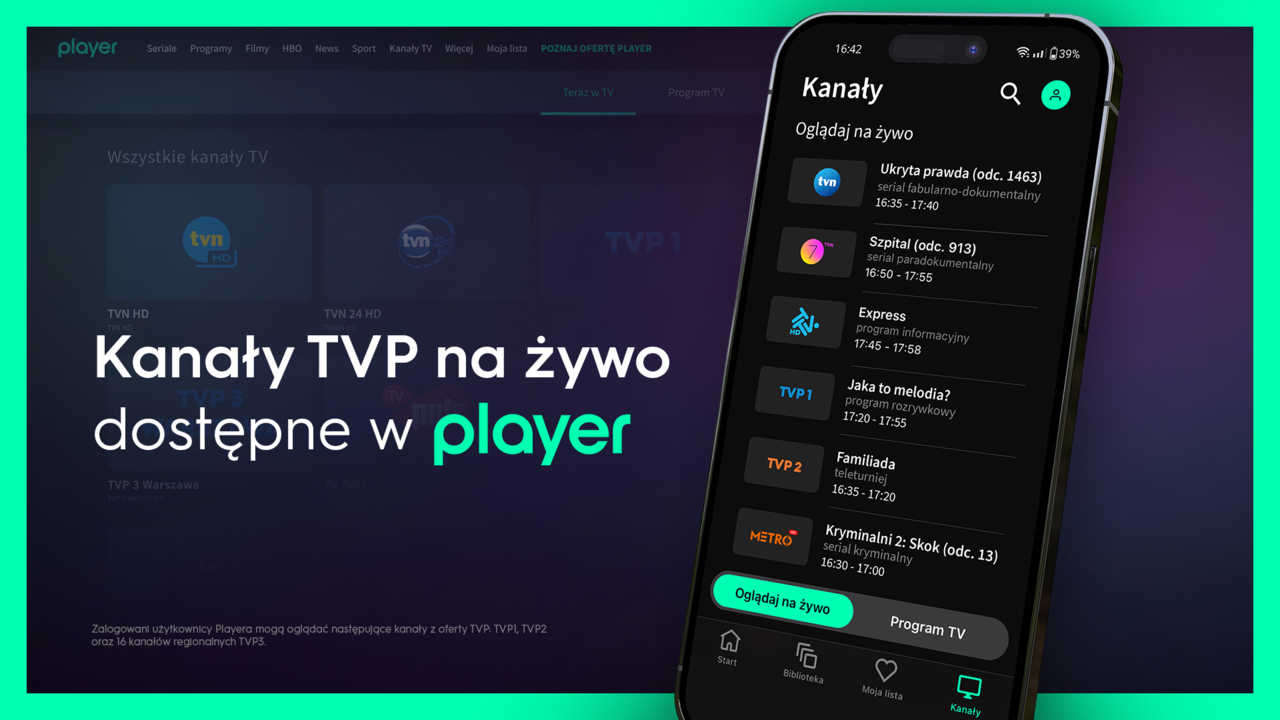 Player rozszerza swoją bezpłatną ofertę o kanały Telewizji Polskiej