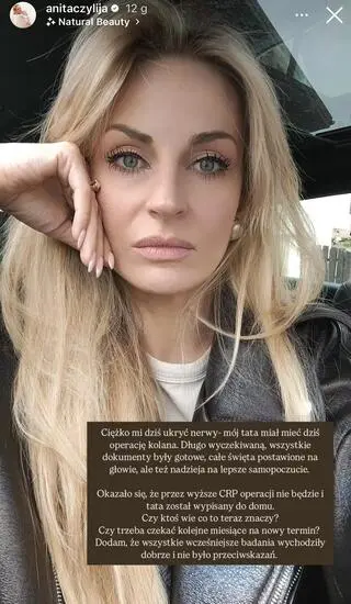 Anita Szydłowska o stanie swojego taty