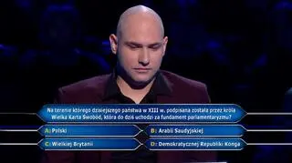 Milionerzy: Gdzie podpisano Wielką Kartę Swobód?