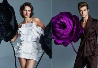 Top Model: Klaudia i Hubert na sesji zdjęciowej z kwiatami w kreacjach Dawida Wolińskiego