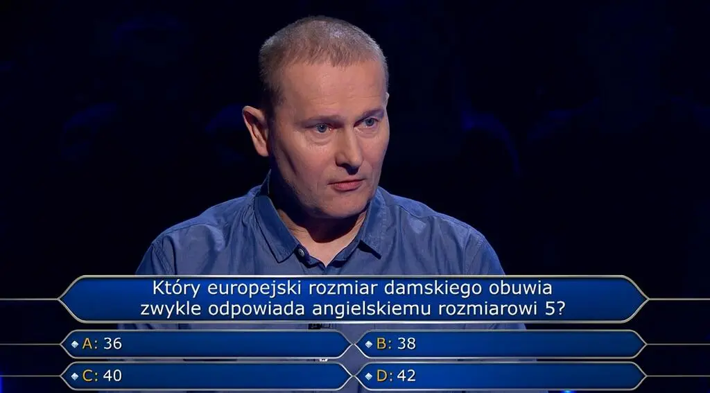 "Milionerzy", odc. 781. Pytanie o rozmiar obuwia za 125 tysięcy złotych