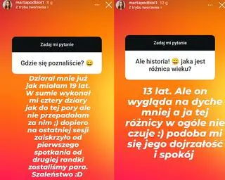 Marta Podbioł o partnerze