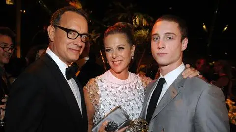 Tom Hanks z żoną Ritą Wilson i synem Chetem Hanksem