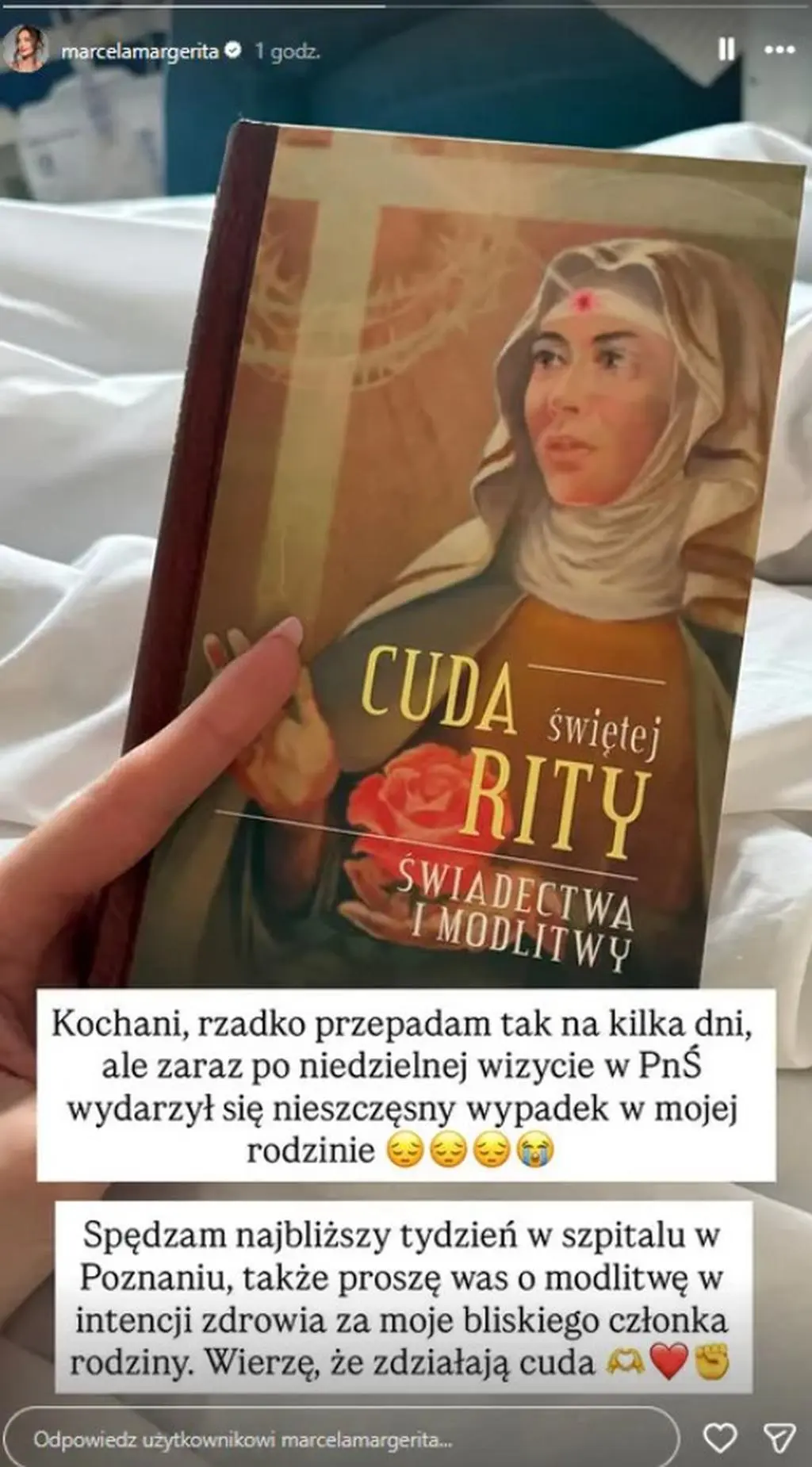 Marcela Leszczak poprosiła fanów o modlitwę