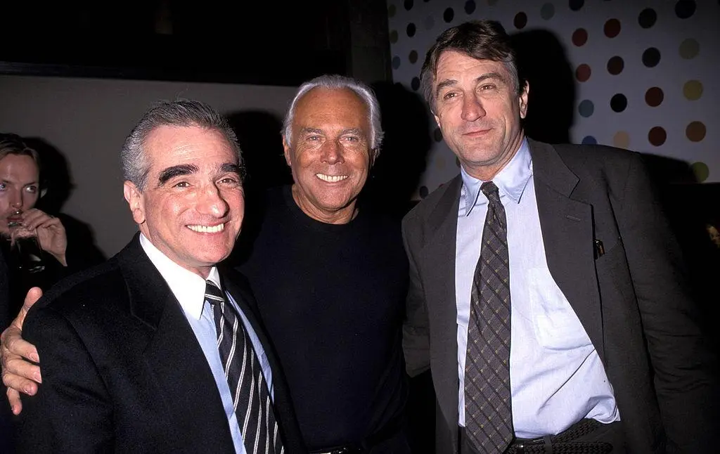 Giorgio Armani, Martin Scorsese, Robert de Niro