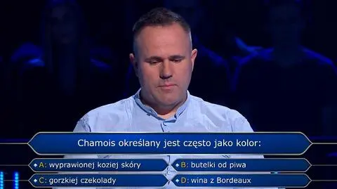 "Milionerzy", odc. 783. Jaki kolor ma chamois?