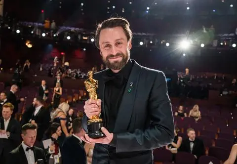 Oscary 2025: Kieran Culkin nagrodzony za "Prawdziwy ból". Co powiedział do żony podczas podziękowań?