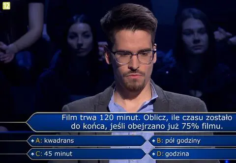 "Milionerzy". Wojciech już na początku dostał matematyczne pytanie. Jak sobie poradził?