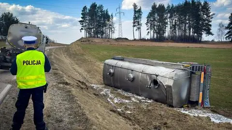 Nietrzeźwy kierowca cysterny z mlekiem zatrzymany. Miał prawie 3 promile