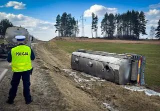 Nietrzeźwy kierowca cysterny z mlekiem zatrzymany. Miał prawie 3 promile