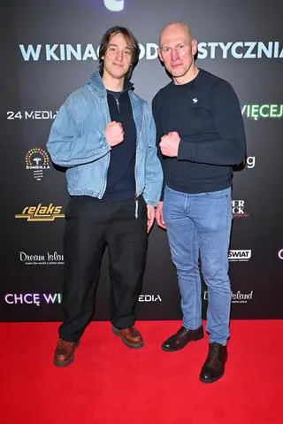 Krzysztof "Diablo" Włodarczyk z synem Cezarym