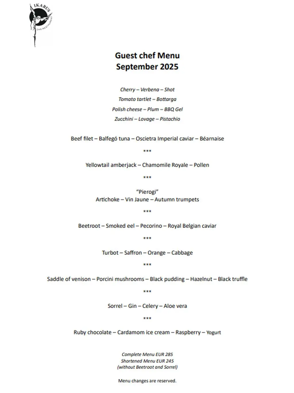 Menu Przemka Klimy