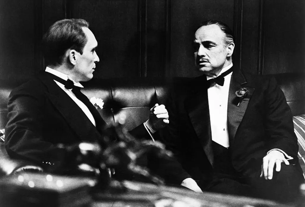Marlon Brando i Robert Duvall w "Ojcu chrzestnym"