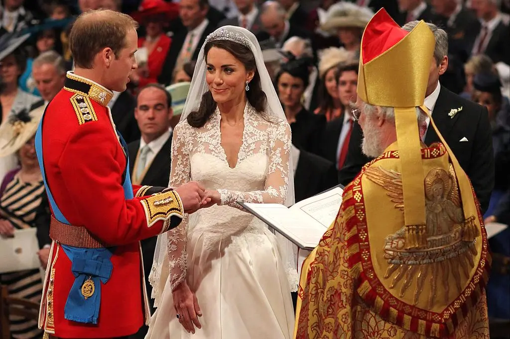 Książę William podczas ślubu z Kate Middleton