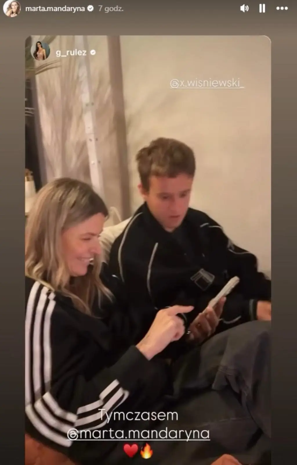 Mandaryna z synem Xavierem