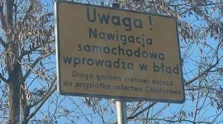 Tablica ostrzegawcza o nawigacji