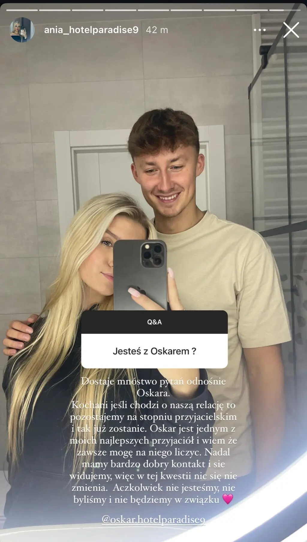 Ania Gaj-Jabłońska z "Hotelu Paradise 9" o relacji z Oskarem Paradowskim