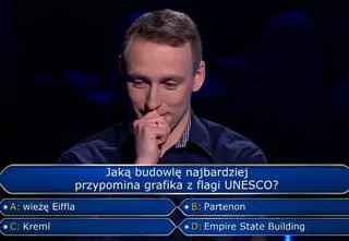 "Milionerzy". Pytanie o grafikę z flagi UNESCO. Daniel musiał zadzwonić do przyjaciela