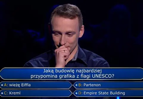 "Milionerzy". Pytanie o grafikę z flagi UNESCO. Daniel musiał zadzwonić do przyjaciela