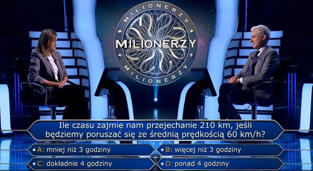 "Milionerzy", odc. 774. Pytanie o prędkość, drogę i czas