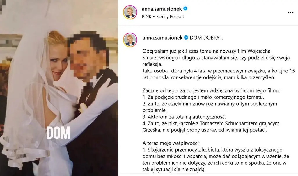 Anna Samusionek oceniła film "Dom Dobry"