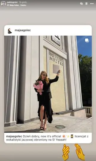 Paweł Golec gratuluje córce