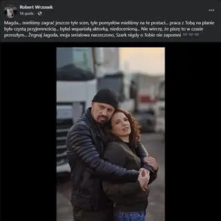 Serialowy Szark pożegnał Magdę Majtykę