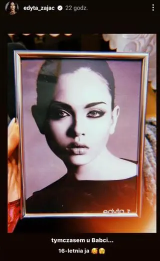 Edyta Zając w wieku 16 lat