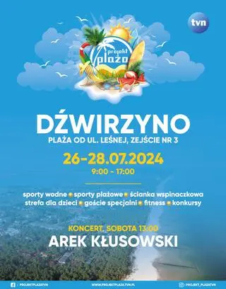 Aktualnie czytasz: Projekt Plaża TVN 2024: Zapraszamy do Dźwirzyna od 26 do 28 lipca! 