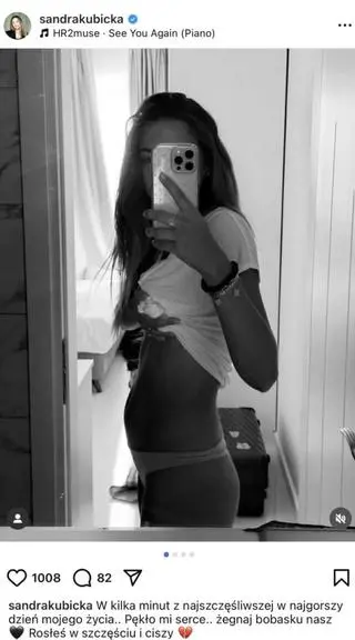 Sandra Kubicka poroniła