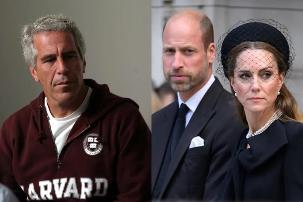 Jeffrey Epstein, książę William i księżna Kate