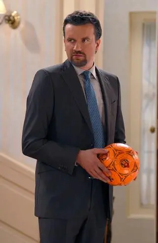 Tomasz Kot na planie serialu "Niania"