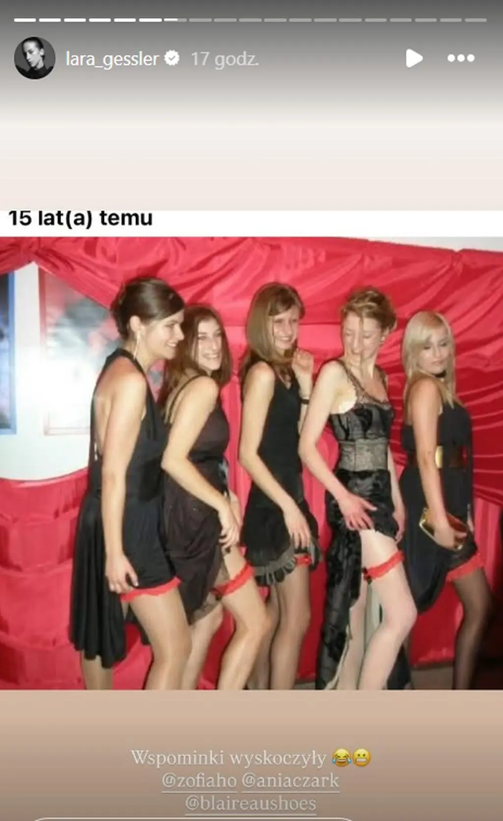 Lara Gessler podczas studniówki