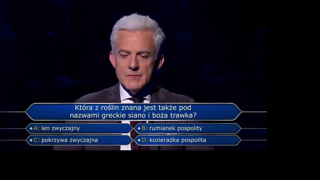 Która z roślin znana jest także pod nazwami greckie siano i boża trawka?