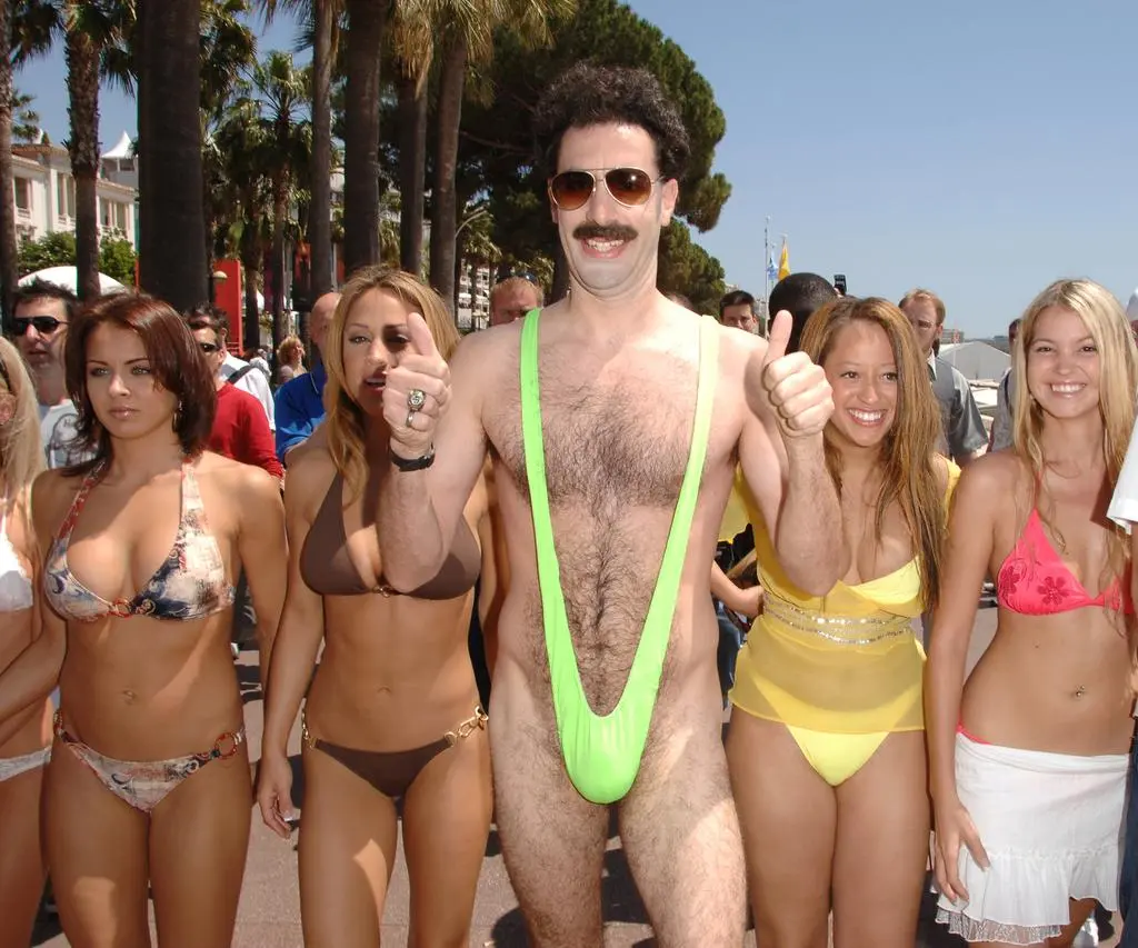  Sacha Baron Cohen jako Borat w Cannes w 2006 roku