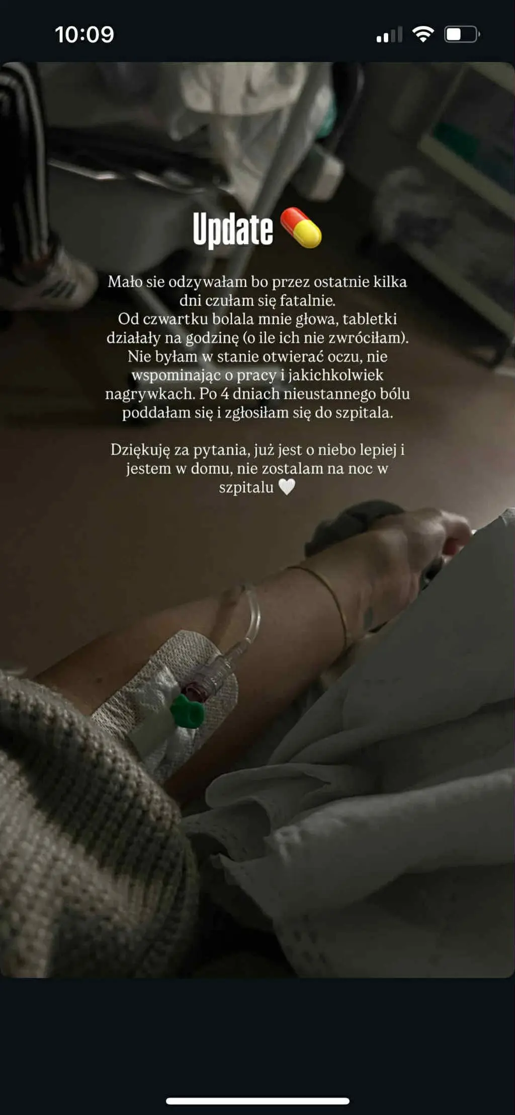 Relacja ze szpitala Ady Borkowskiej