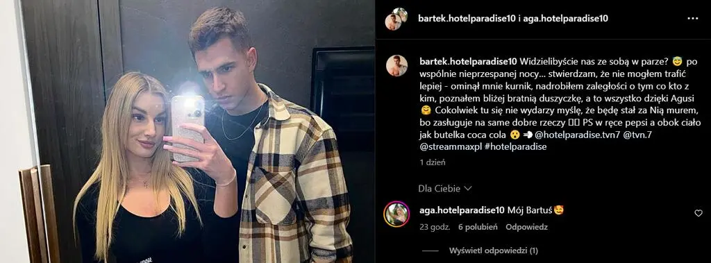 Bartek i Aga z "Hotelu Paradise 10"