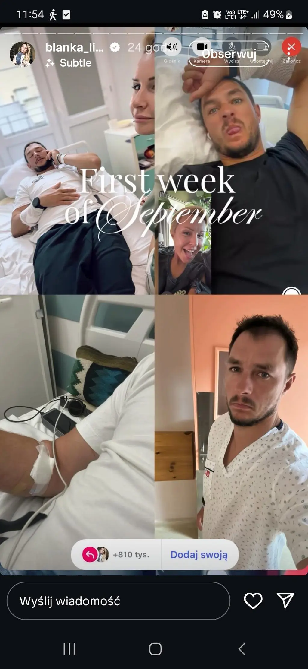 Screen InstaStories Blanki Lipińskiej