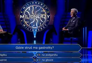 Gdzie struś ma gastrolity? Czym jest infuzja? Quiz z pytaniami z 776. odcinka "Milionerów"