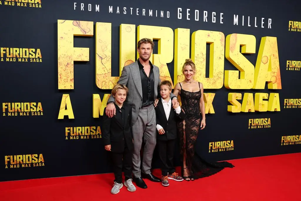 Chris Hemsworth z rodziną