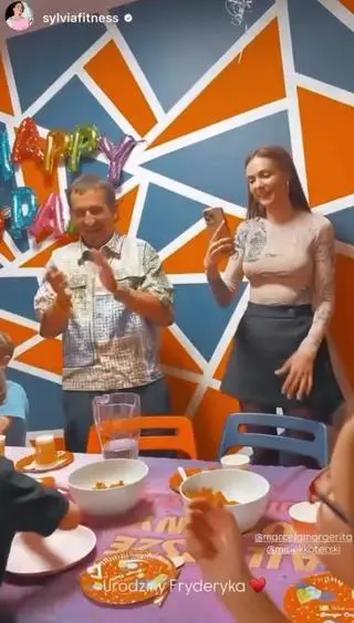 Michał Koterski i Marcela Leszczak na urodzinach syna