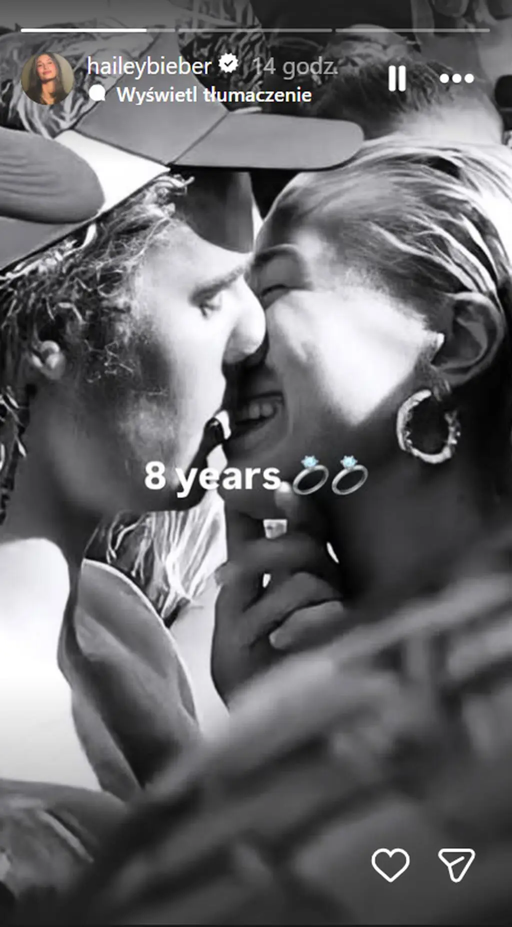 Hailey Bieber świętuje 8. rocznicę zaręczyn z Justinem Bieberem