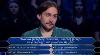 Remigiusz Kania w "Milionerach"