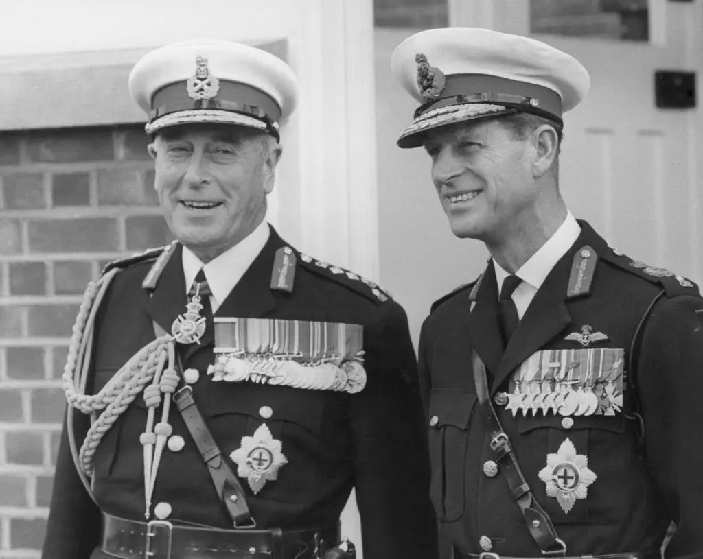 Lord Louis Mountbatten i książę Filip