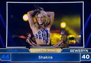 Kto rozpozna więcej gwiazd? Muzyczny pojedynek Julii i Seweryna w "The Floor". Shakira jak... Britney Spears? [PRZED EMISJĄ W TV]