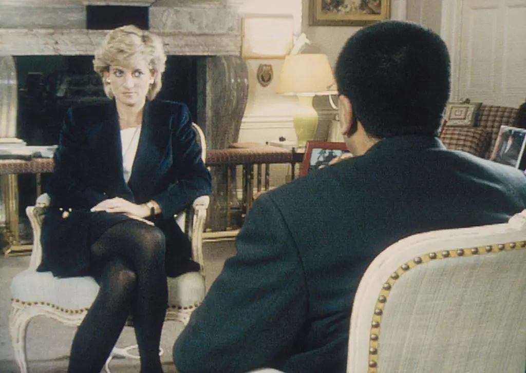 Księżna Diana i Martin Bashir podczas wywiadu 