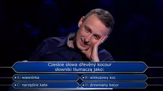 Milionerzy: Daniel miał szansę na ćwierć miliona złotych, ale pokonał go "dreveny kocur"