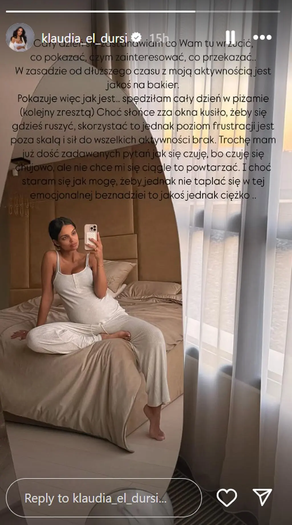 Klaudia El Dursi o samopoczuciu w ciąży