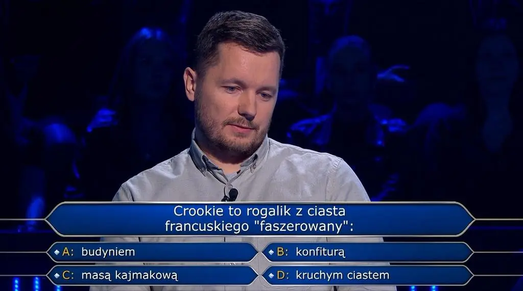 "Milionerzy", odcinek 768. Crookie to rogalik z ciasta francuskiego "faszerowany"...?