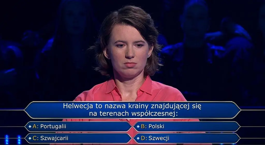"Milionerzy", odcinek 768. Helwecja to nazwa krainy znajdującej się na terenach współczesnej...?